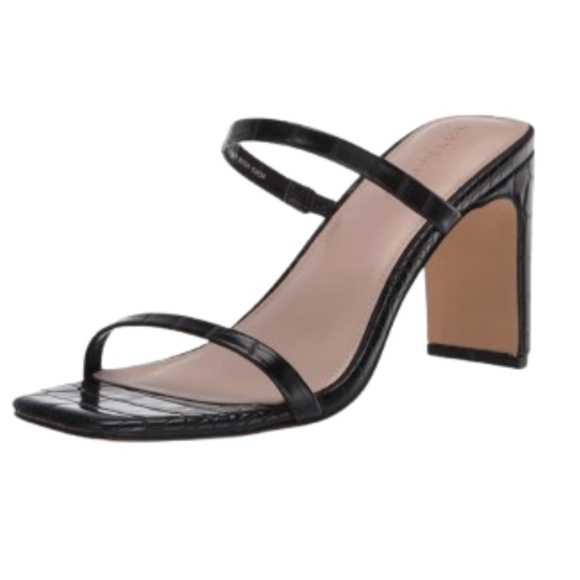 The Drop Women’s Avery Square Toe Two Strap High Heels - Picture 2 of 7
